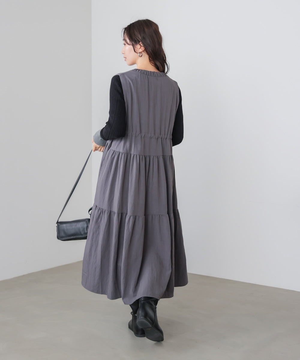 ティアードジレワンピース