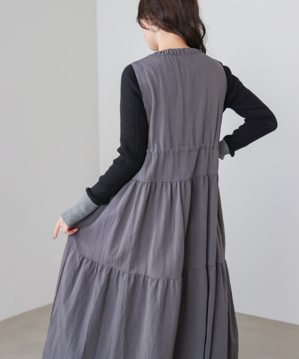 ティアードジレワンピース