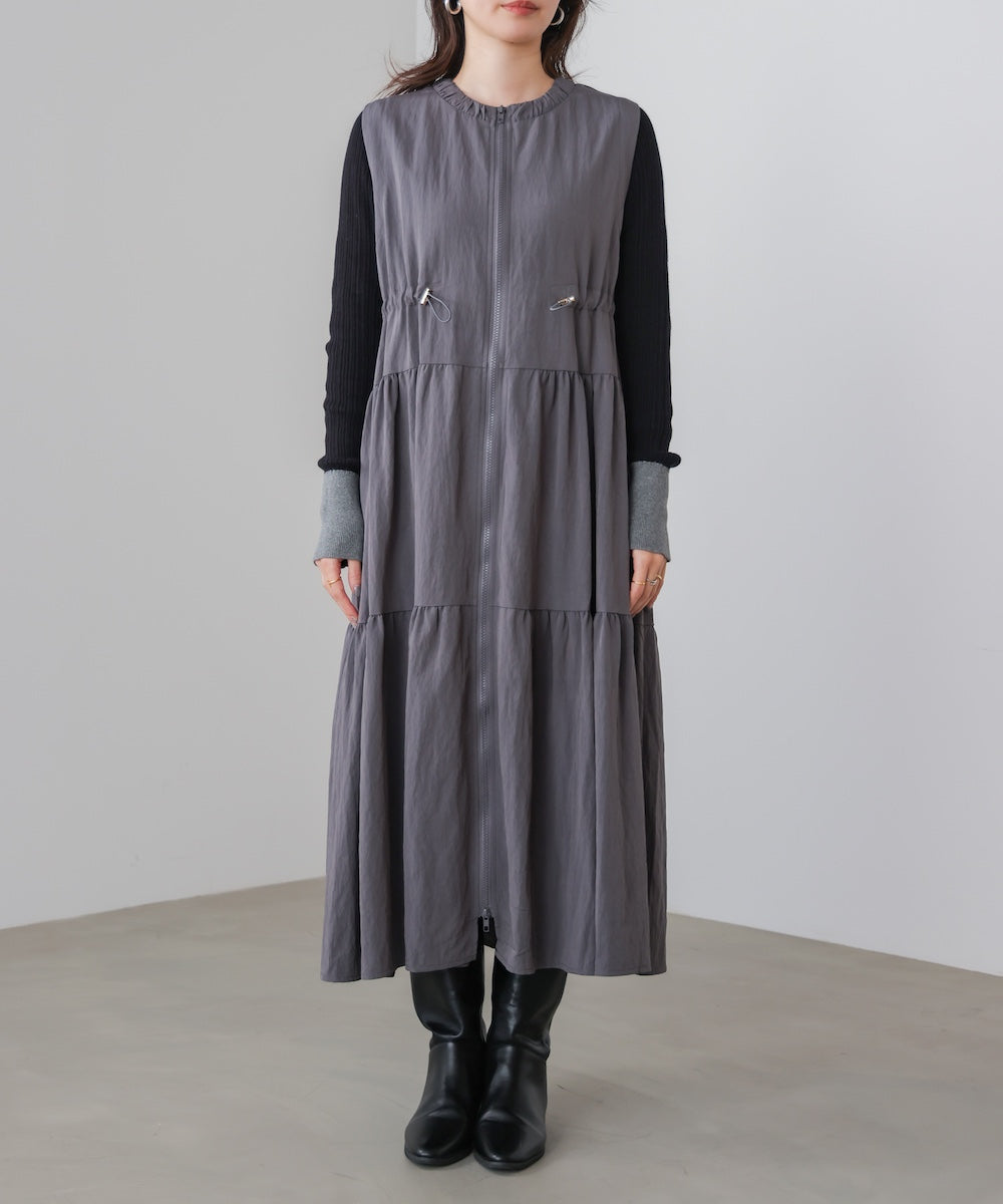ティアードジレワンピース