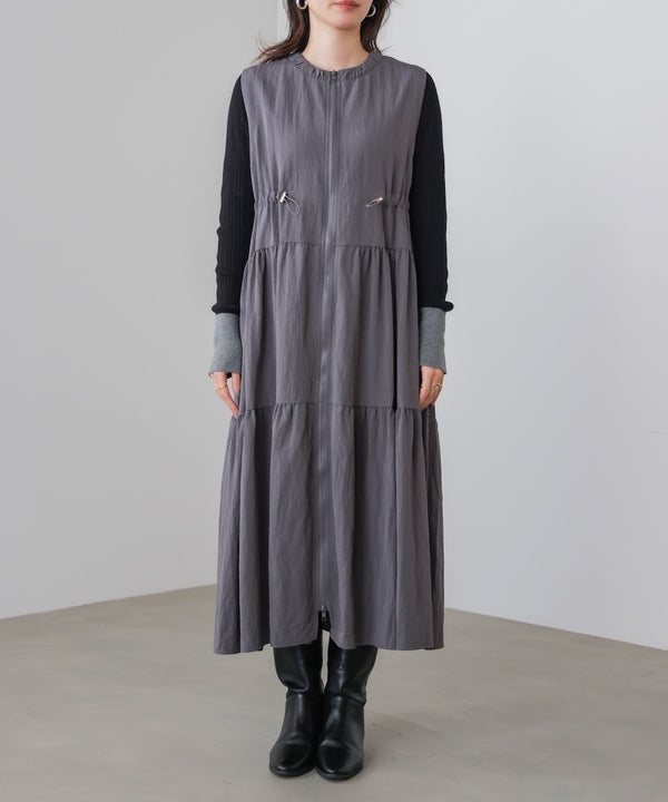 ティアードジレワンピース