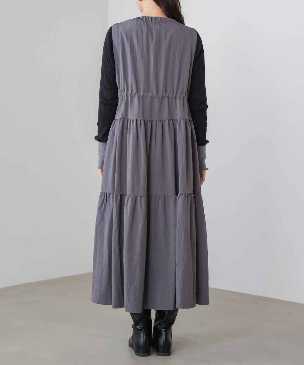 ティアードジレワンピース
