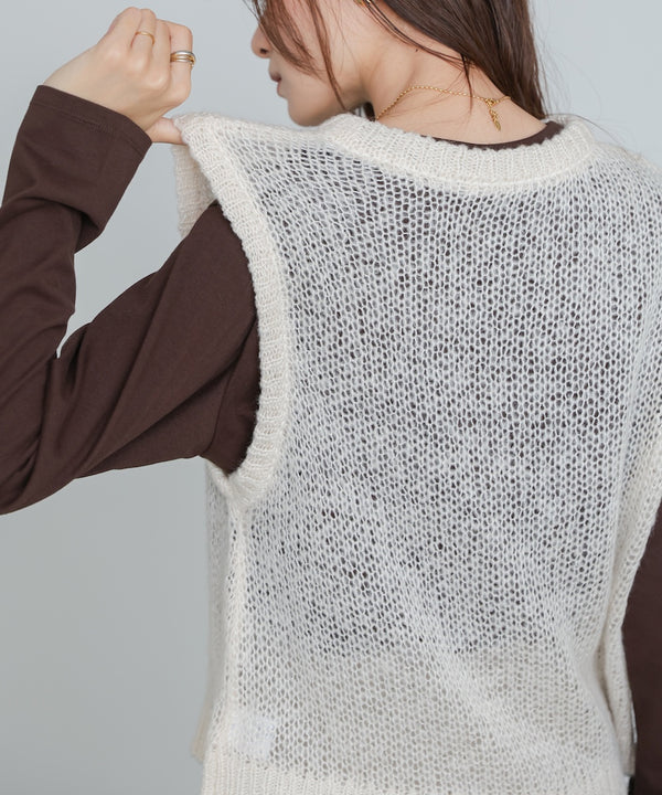 モヘアタッチシアーベスト