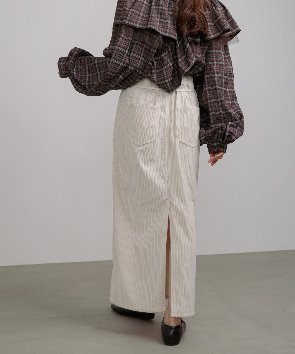 コーデュロイＩラインスカート