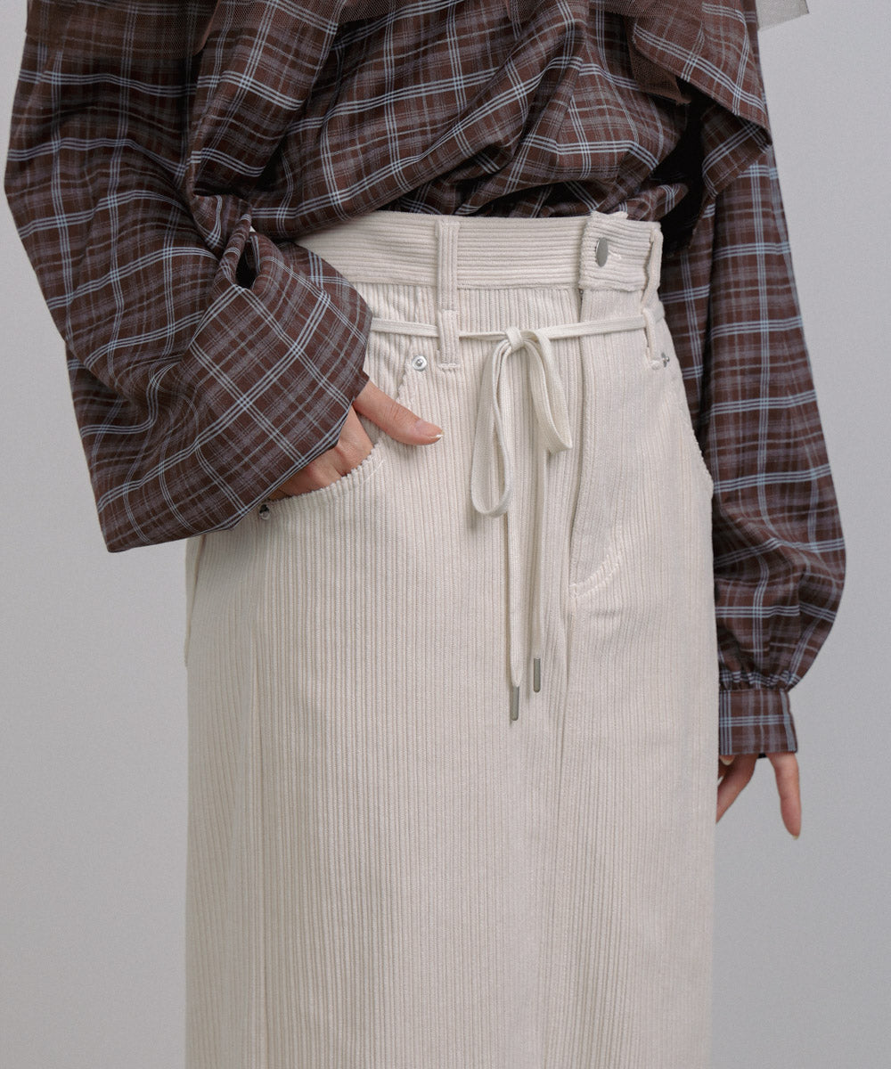 コーデュロイＩラインスカート