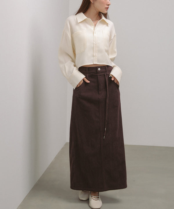 コーデュロイＩラインスカート