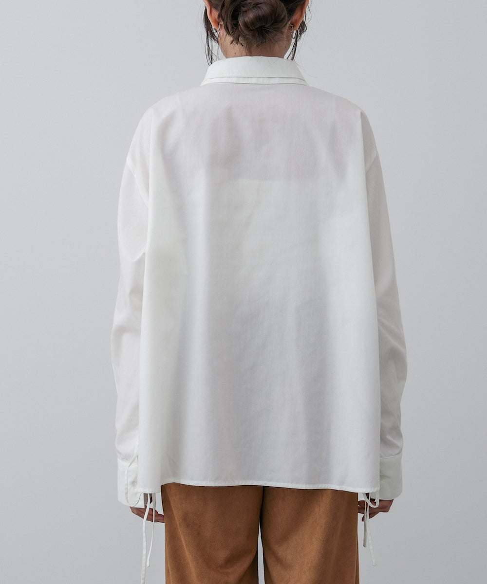 ダブルカラー袖リボンシャツ