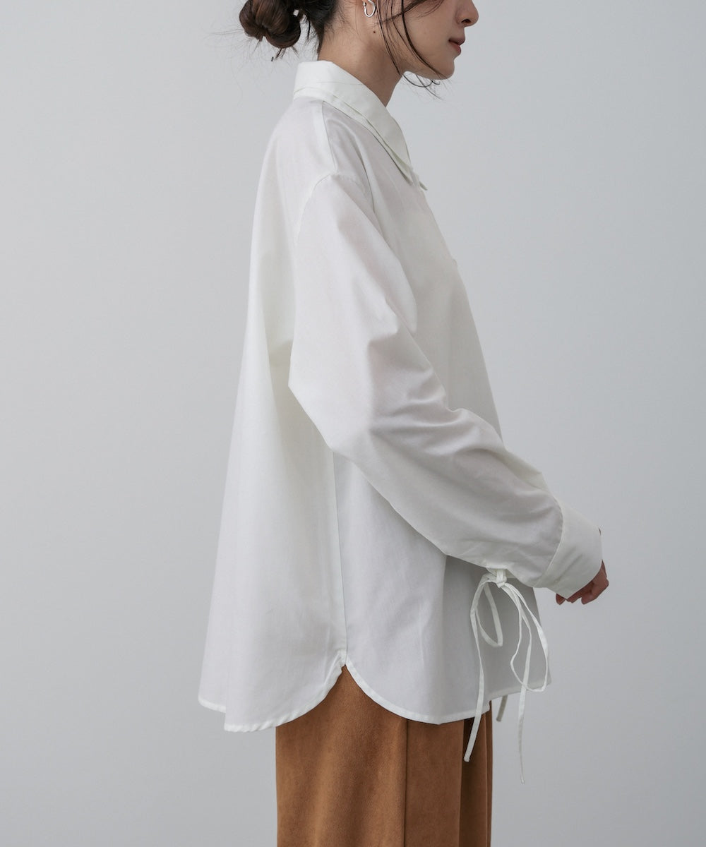 ダブルカラー袖リボンシャツ