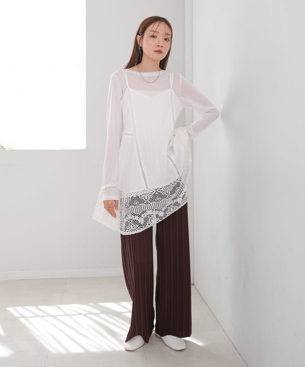 ランダムプリーツパンツ