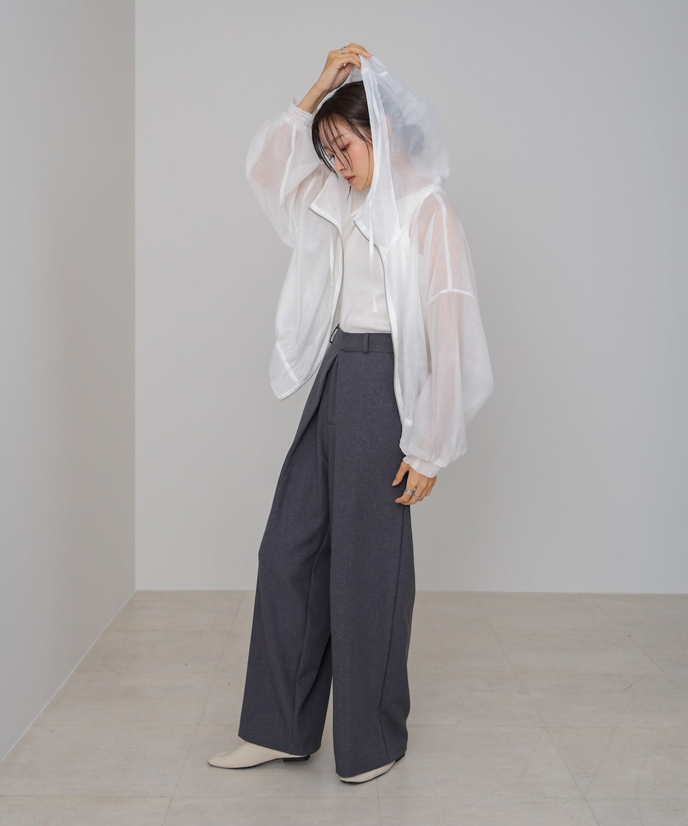 フード付きシアーパーカー