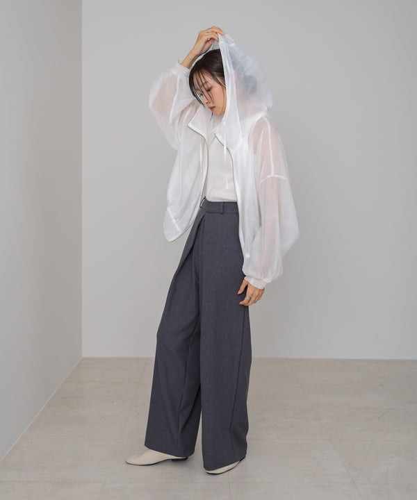 フード付きシアーパーカー