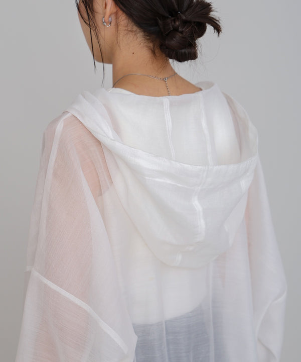 フード付きシアーパーカー