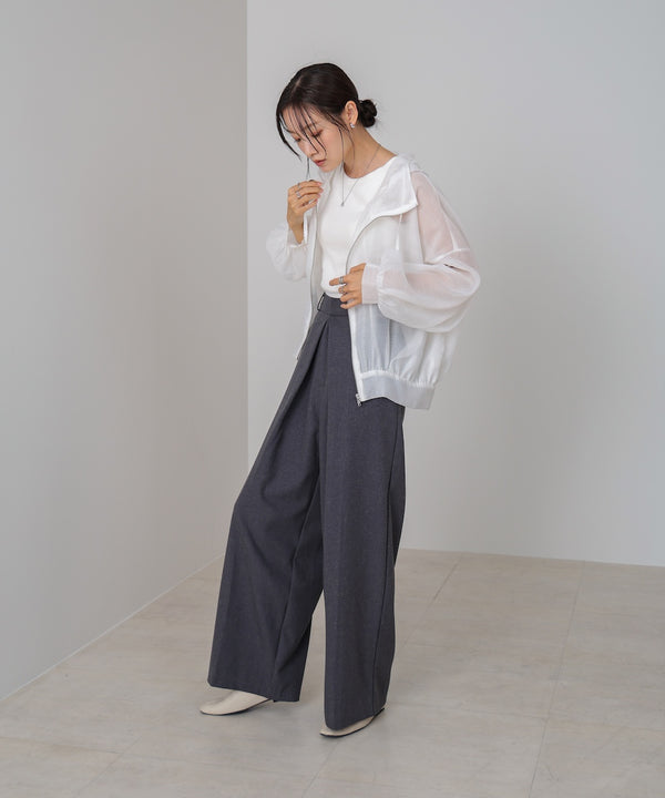 フード付きシアーパーカー