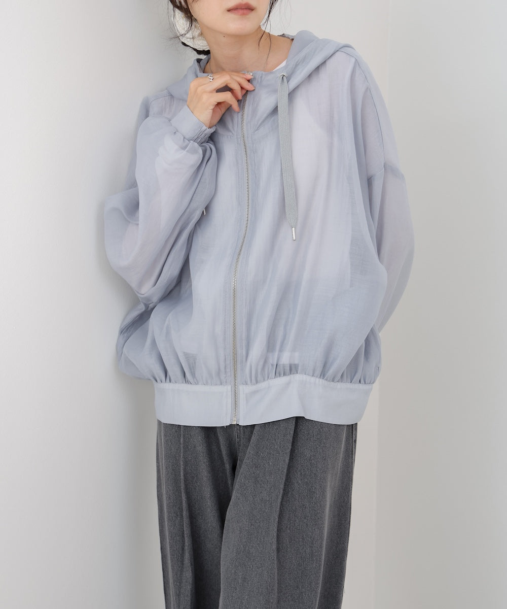 フード付きシアーパーカー