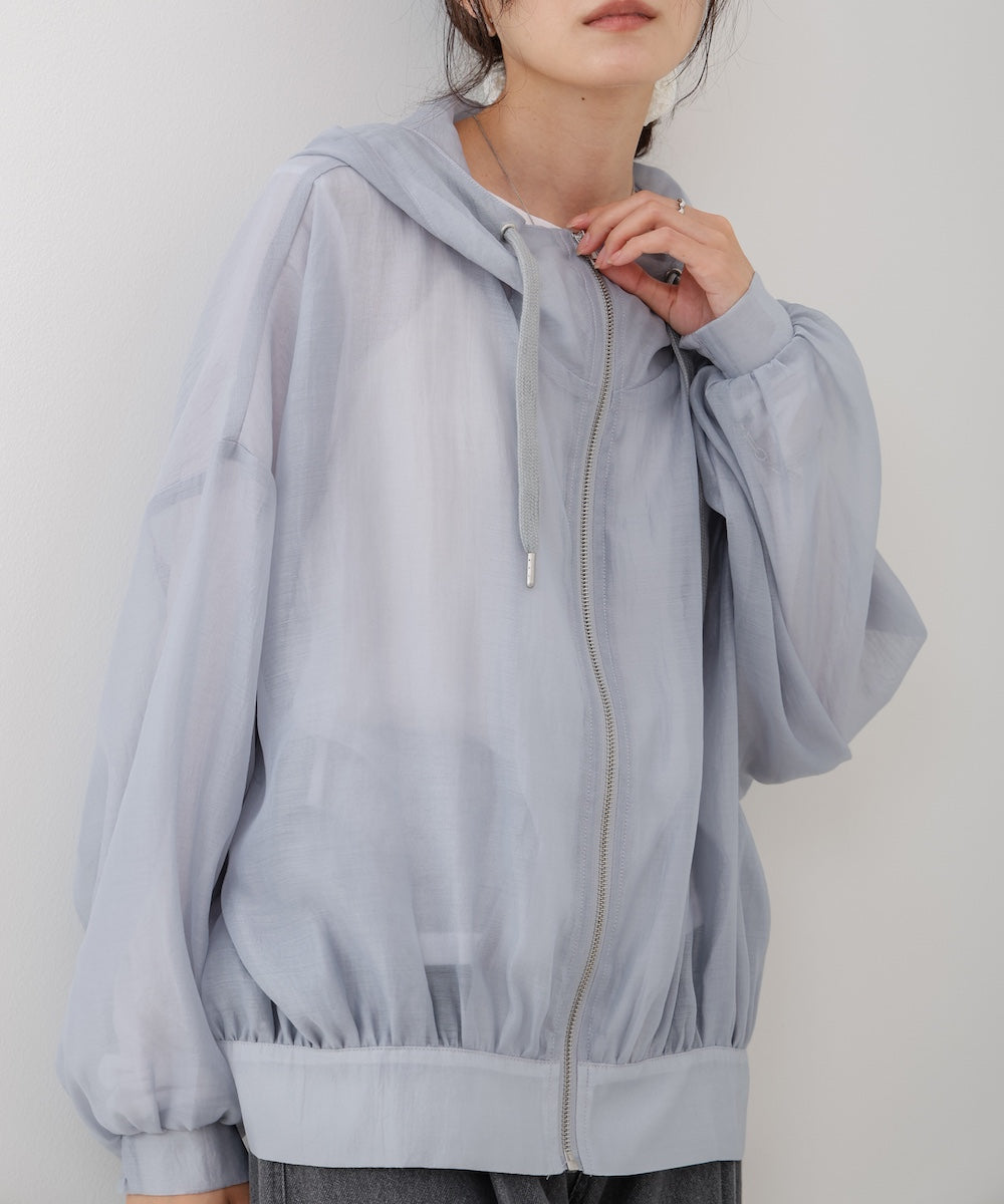 フード付きシアーパーカー