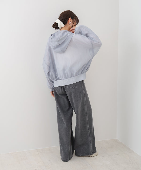 フード付きシアーパーカー