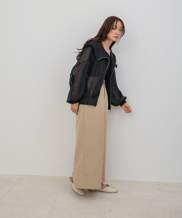 フード付きシアーパーカー