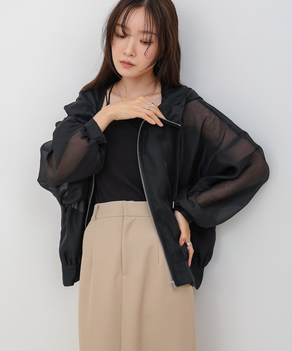 フード付きシアーパーカー