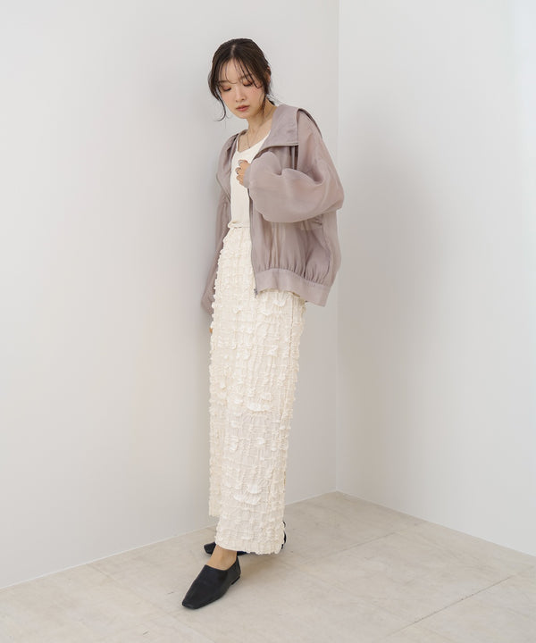 フード付きシアーパーカー