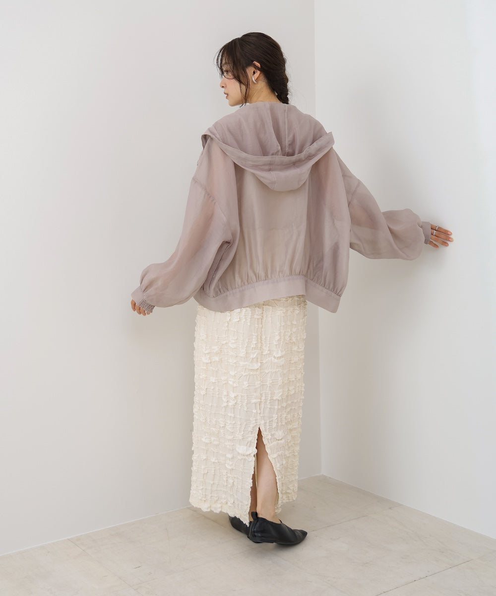 フード付きシアーパーカー