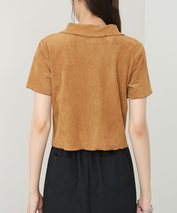 ライトスエード半袖メロウシャツ