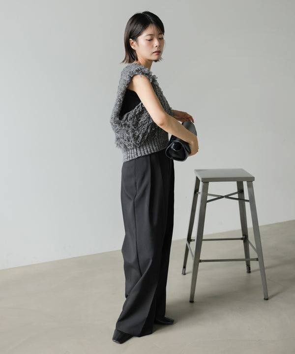 フリンジバルキーニットベスト