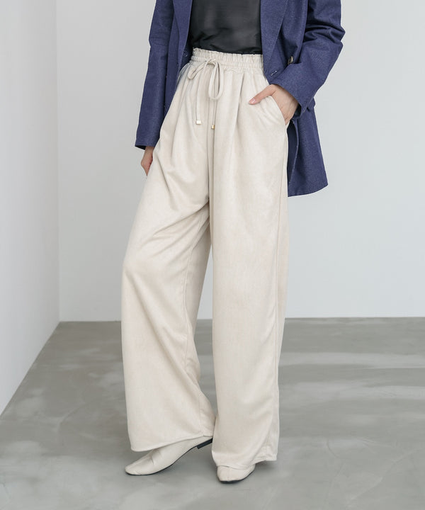 スエードライクイージーパンツ