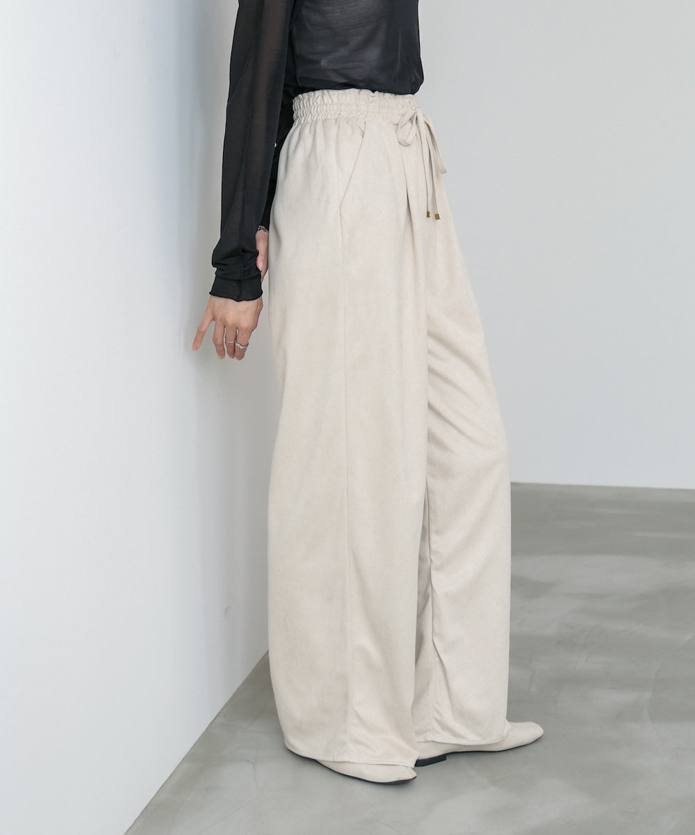 スエードライクイージーパンツ