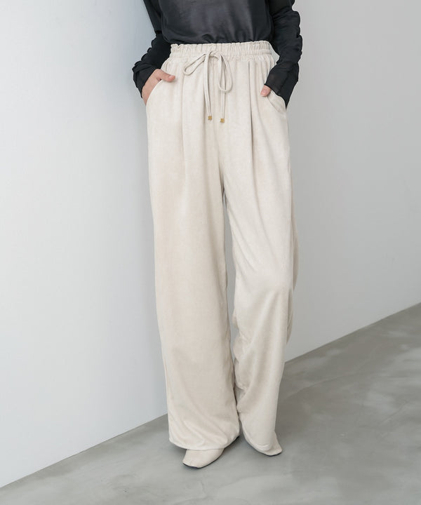 スエードライクイージーパンツ