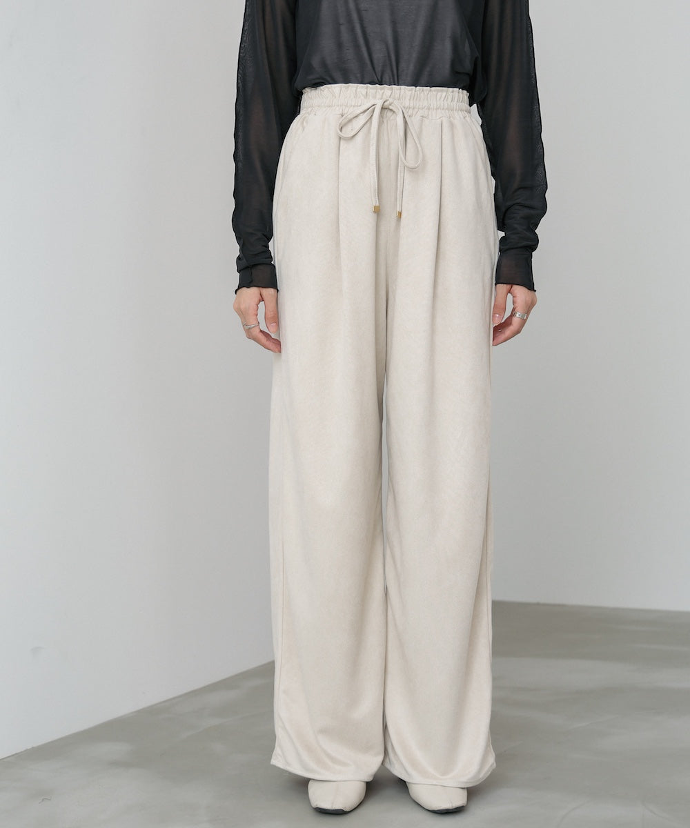 スエードライクイージーパンツ