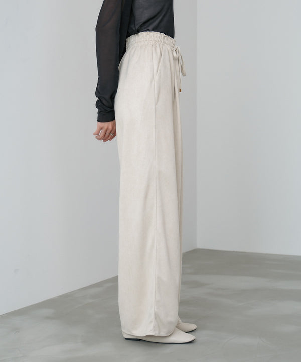 スエードライクイージーパンツ