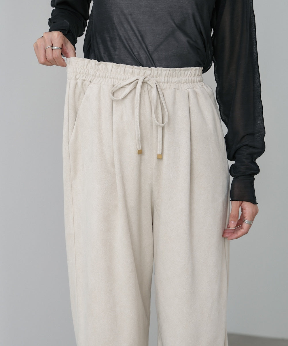 スエードライクイージーパンツ