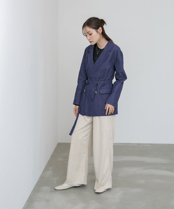 スエードライクイージーパンツ