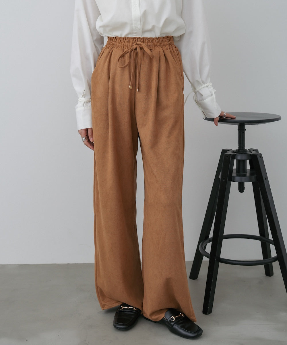 スエードライクイージーパンツ