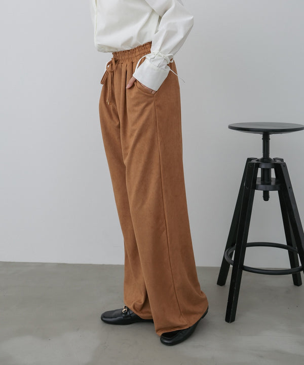 スエードライクイージーパンツ