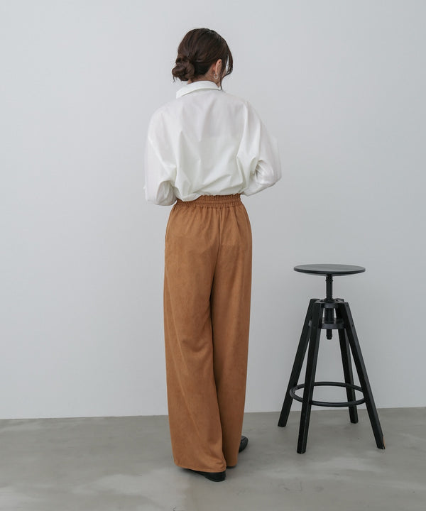 スエードライクイージーパンツ