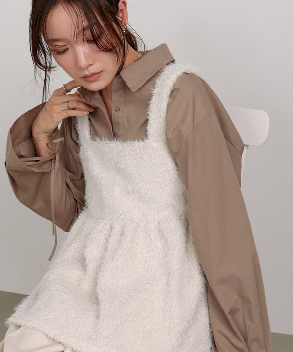 ブークレーシャギー　ペプラムキャミソール