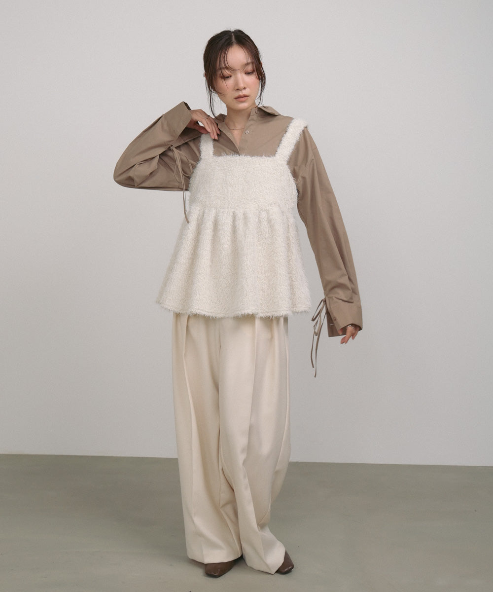 ブークレーシャギー　ペプラムキャミソール