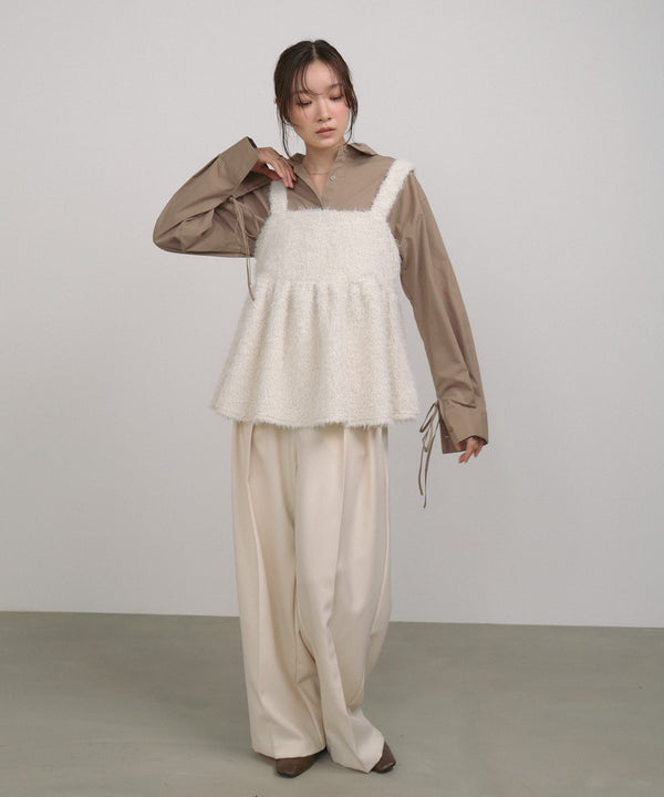 ブークレーシャギー　ペプラムキャミソール