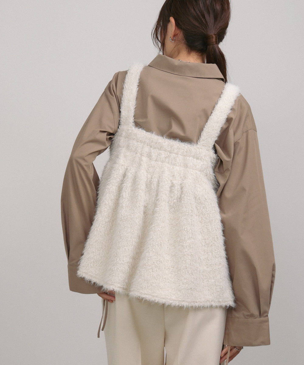 ブークレーシャギー　ペプラムキャミソール