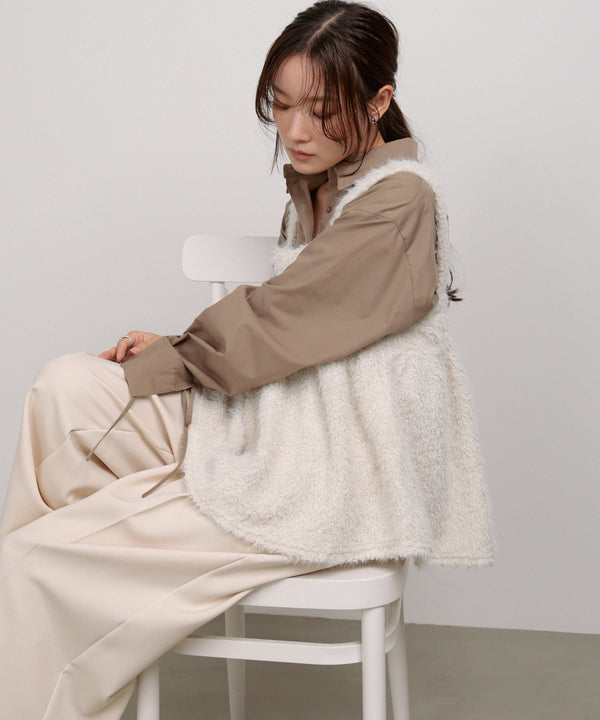 ブークレーシャギー　ペプラムキャミソール