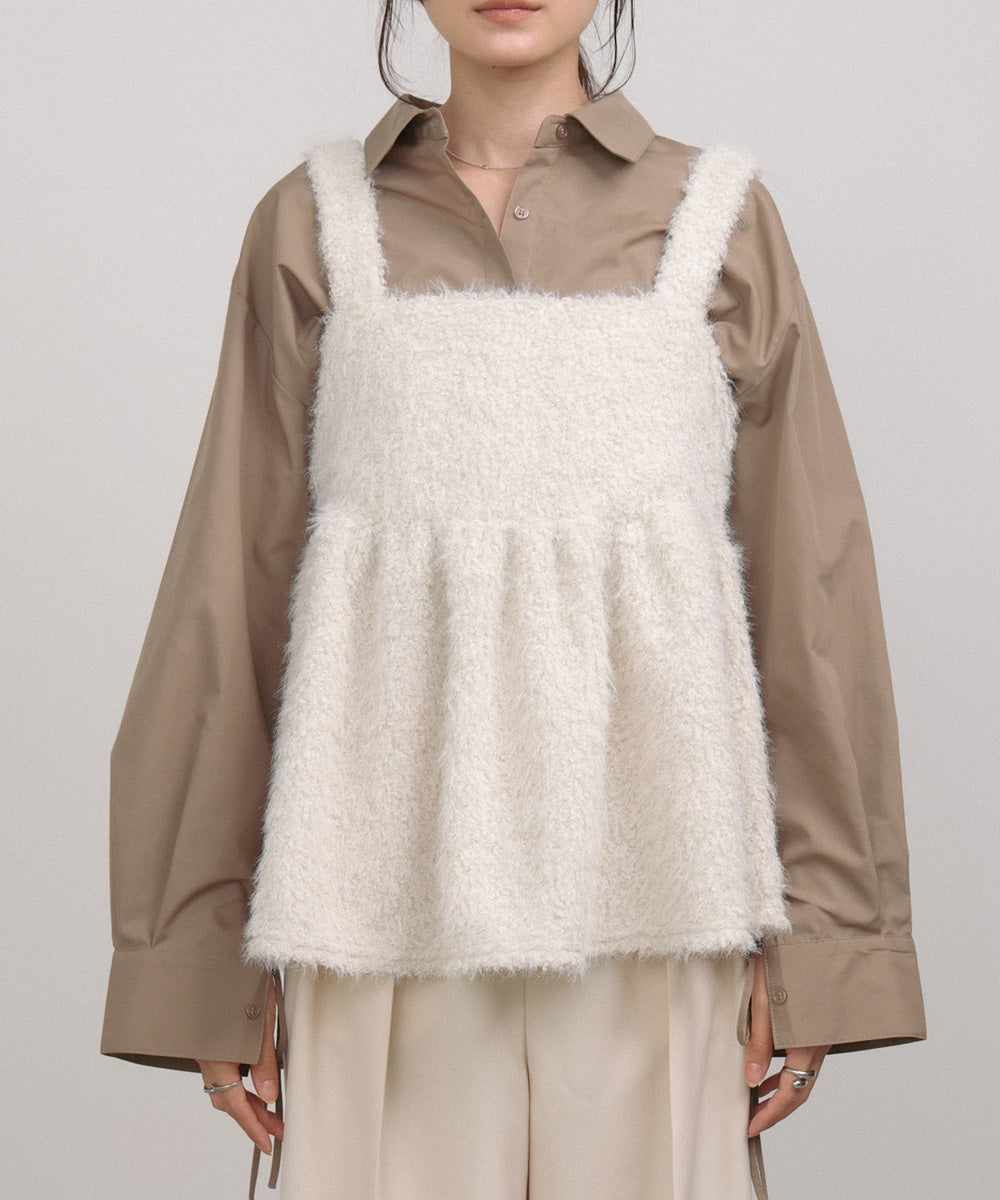 ブークレーシャギー　ペプラムキャミソール