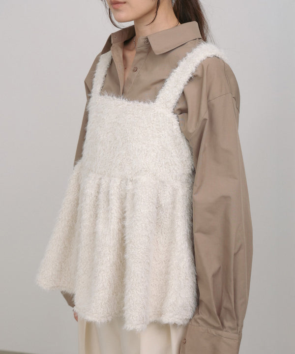 ブークレーシャギー　ペプラムキャミソール