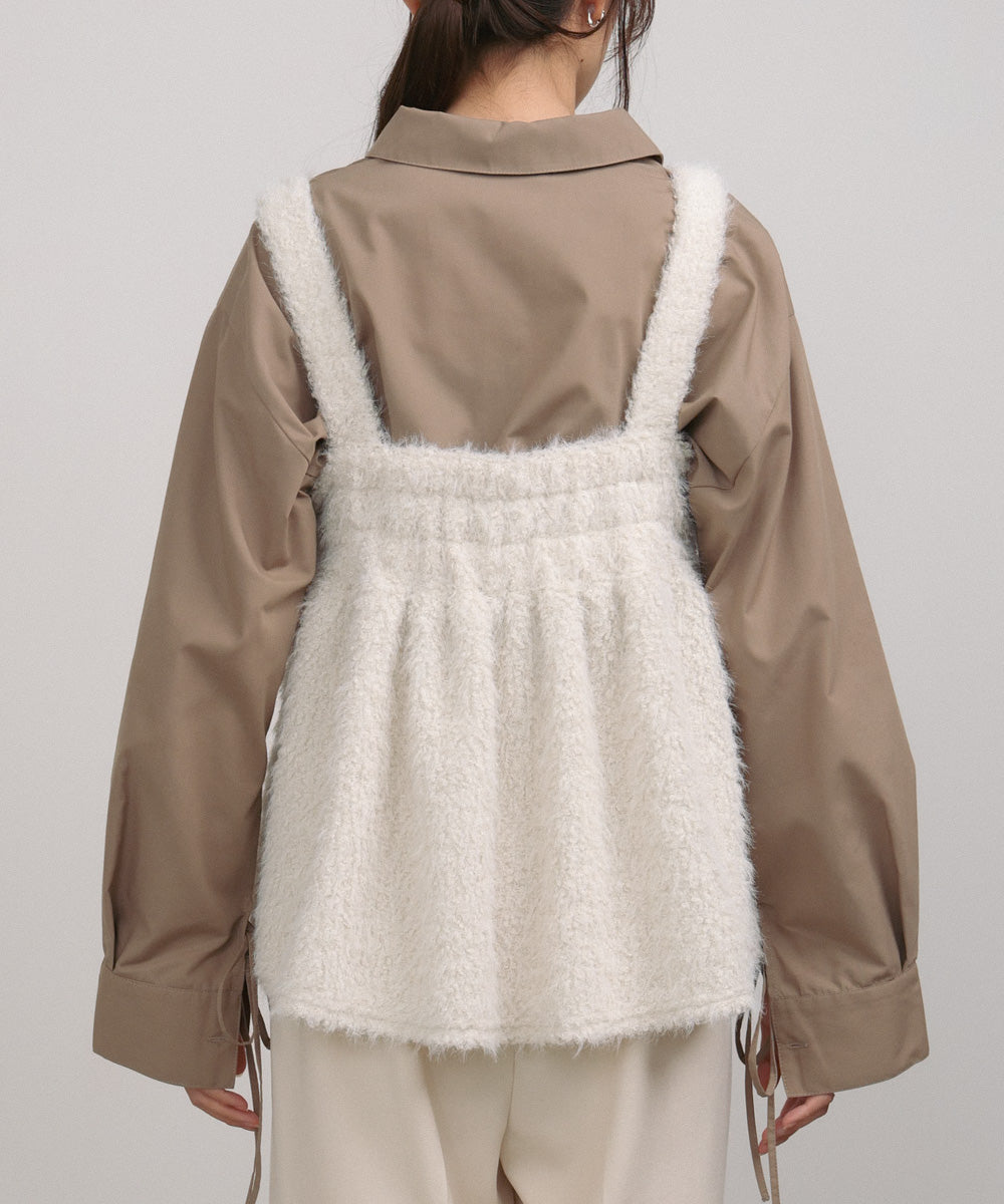 ブークレーシャギー　ペプラムキャミソール