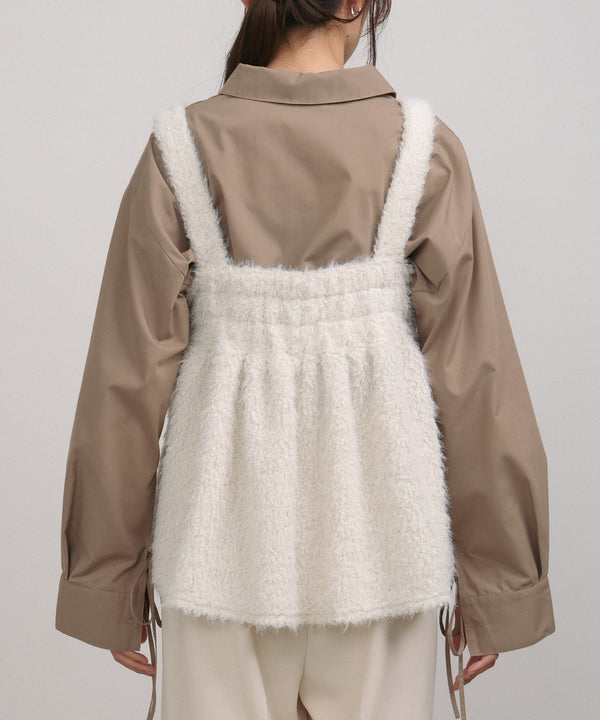 ブークレーシャギー　ペプラムキャミソール