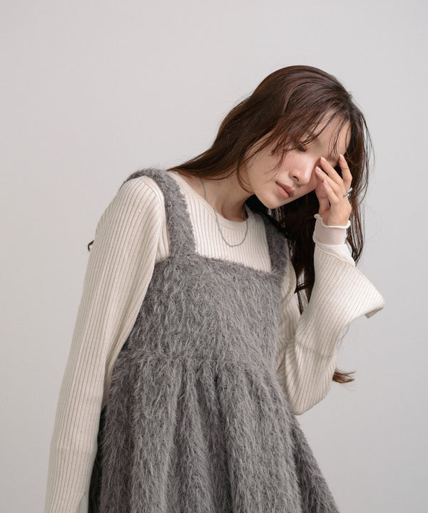 ブークレーシャギー　ペプラムキャミソール