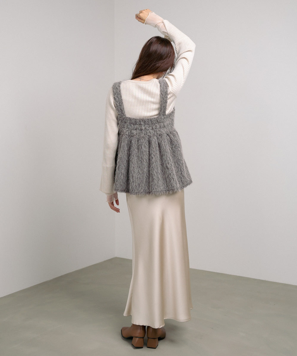 ブークレーシャギー　ペプラムキャミソール