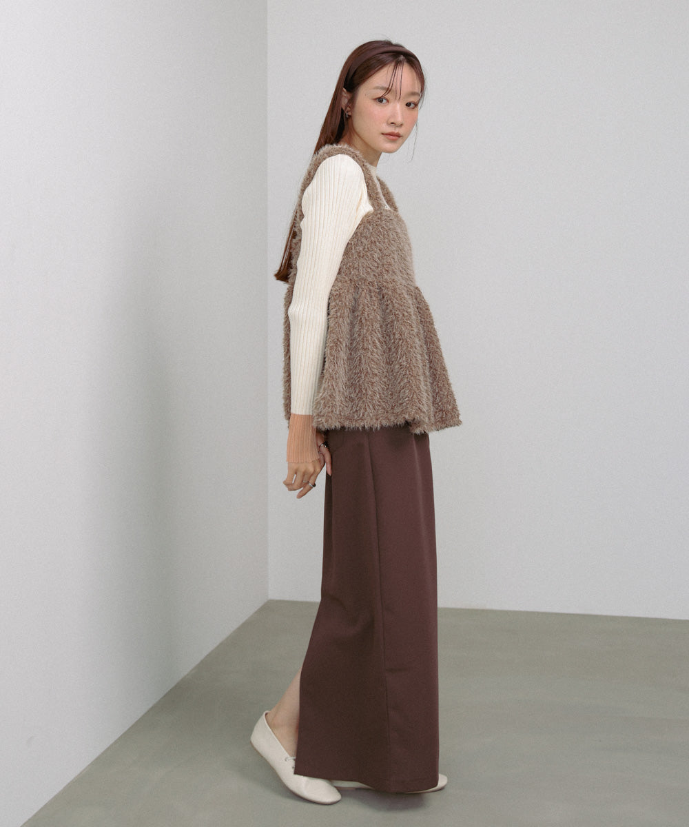 ブークレーシャギー　ペプラムキャミソール