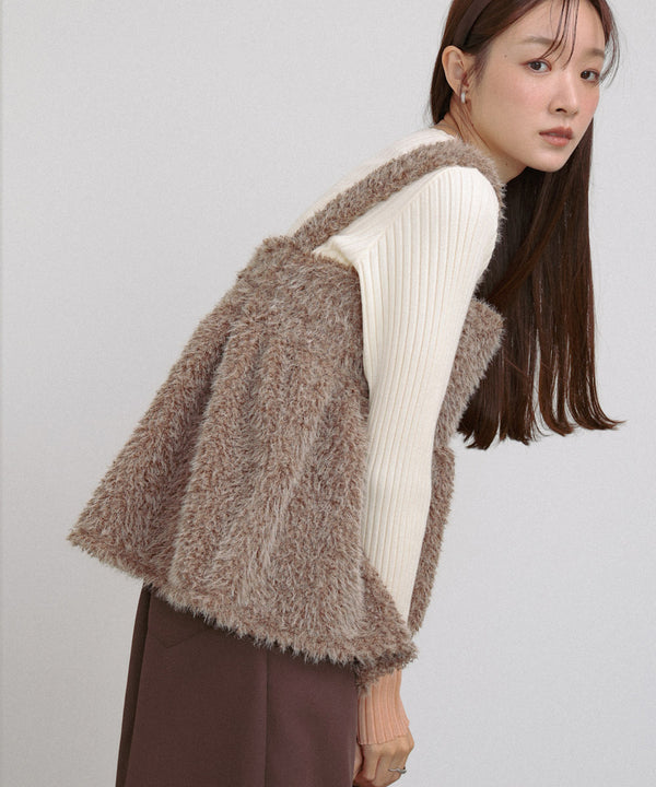 ブークレーシャギー　ペプラムキャミソール