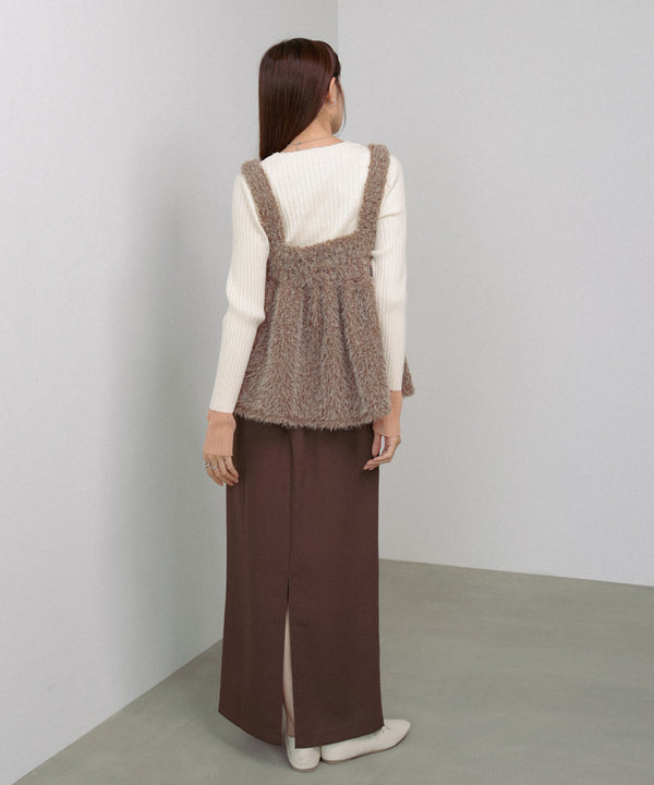 ブークレーシャギー　ペプラムキャミソール