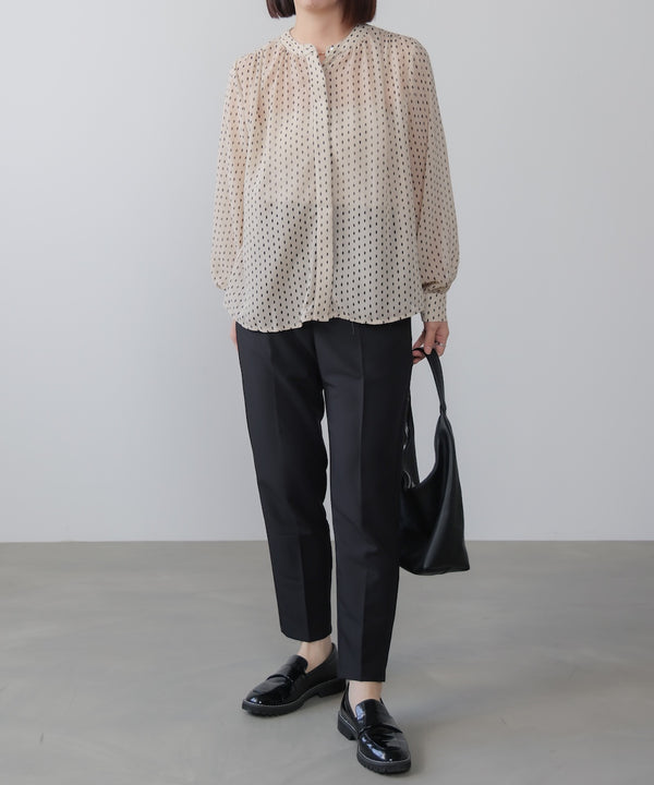 パターンシフォンブラウス